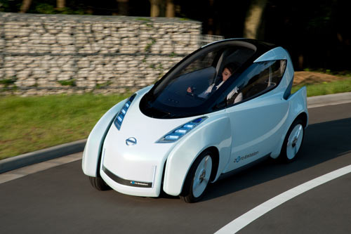 Nissan Land Glider car concept Bridges gap between car and bike