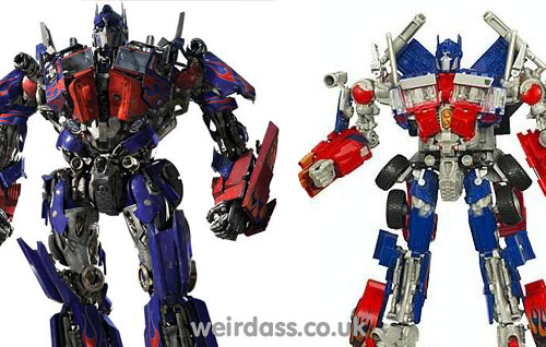 Optimus prime comparison - toy versus movie