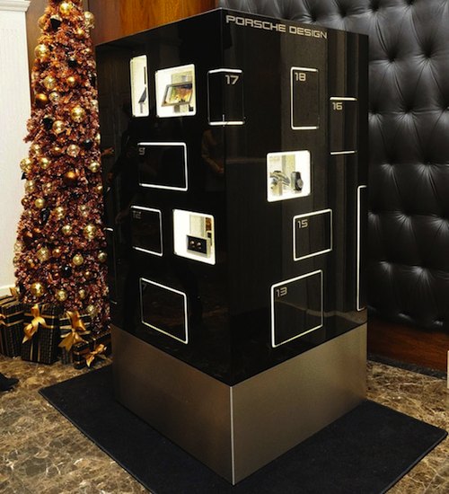 Porsche Design £600,000 Advent Calendar standing in Harrods
