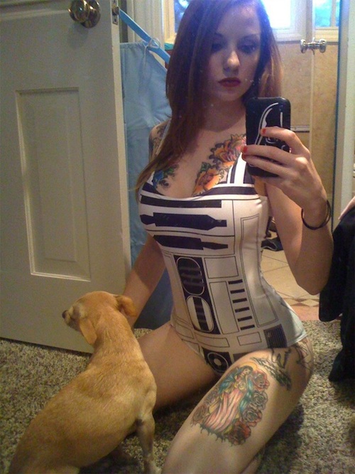 R2D2 Swimsuit... These ARE the droids you're looking for