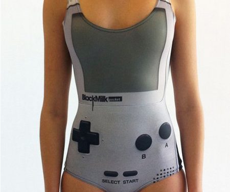Ladies Gameboy Swimsuit! Resistance is Futile.