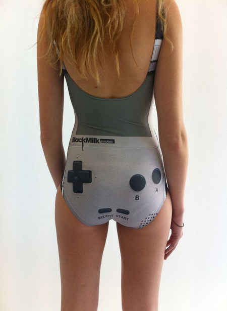 ladies gameboy swim suit back