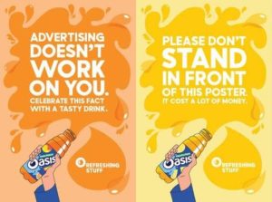 Advertising doesn't work. Please don't stand in front