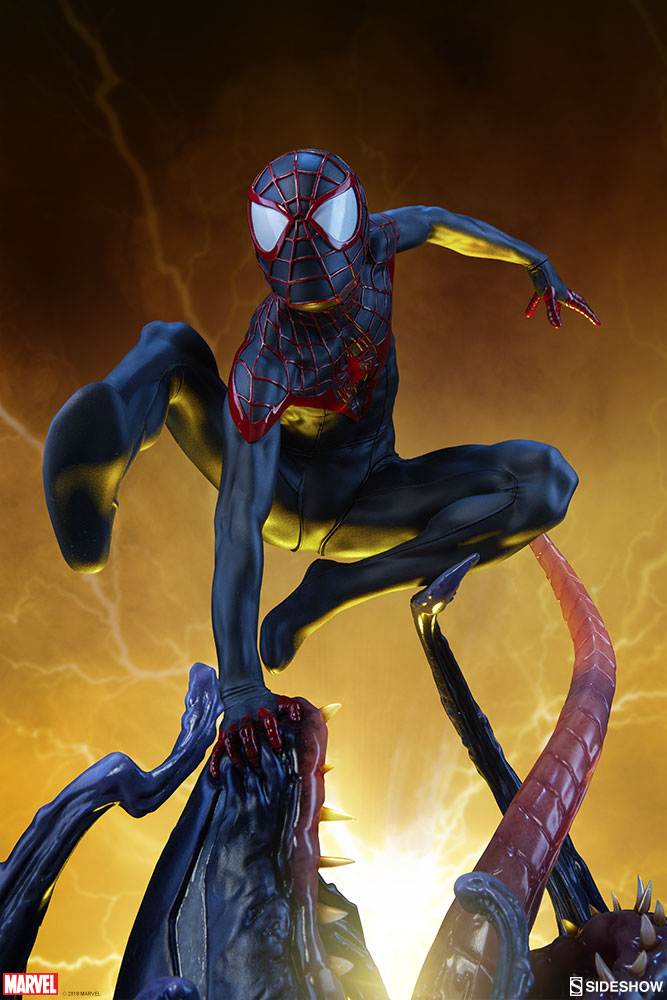 marvel spider man miles Morales premium format figure from sideshow