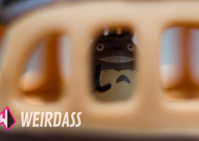 Totoro inside of Catbus figure